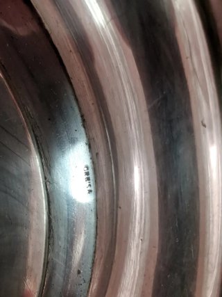 Bandeja antigua de metal plateado Orbisa MTL, 70's