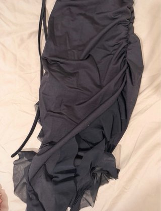 Vestido Shein negro drapeado