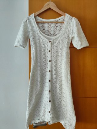 Vestido crochet blanco verano Talla XS