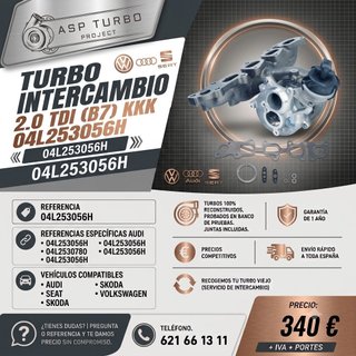 Turbo Intercambio 2.0 TDI KKK 04L253056H