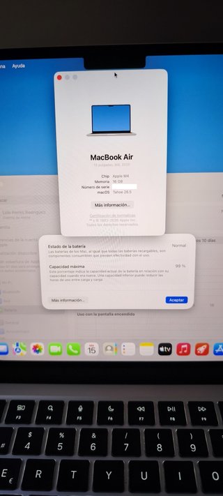 MacBook Air 13” M4 16GB/256GB Blanco