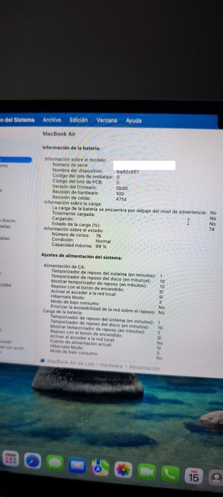 MacBook Air 13” M4 16GB/256GB Blanco