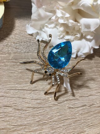 Conjunto Lujo Turquesa: Anillo  Araña y Pendientes
