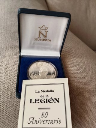 Moneda Medalla plata La Legión 80 Aniversario