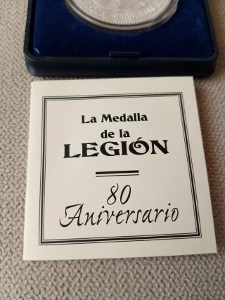 Moneda Medalla plata La Legión 80 Aniversario
