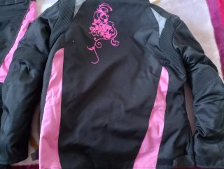 Traje Cordura Moto Mujer Negro/Rosa