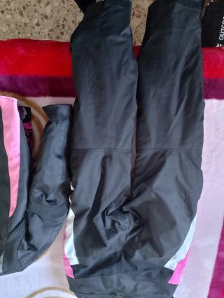 Traje Cordura Moto Mujer Negro/Rosa