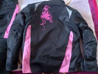 Traje Cordura Moto Mujer Negro/Rosa