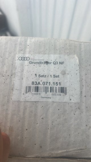 Barras de techo Audi Q3