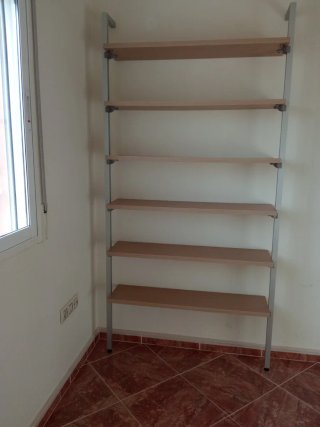 Estantería Metálica y Madera Beige