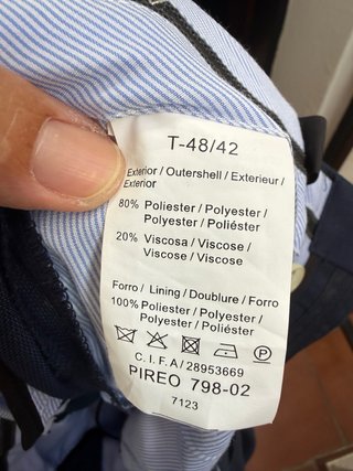 Traje de hombre azul marino