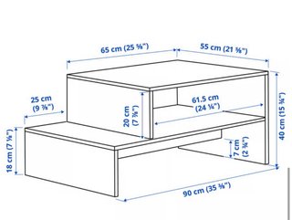 Mesa de centro efecto roble IKEA HOLMERUD