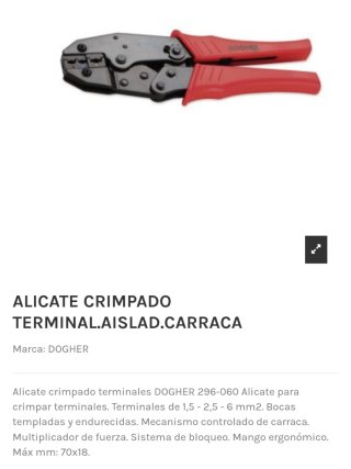 Alicate prensa terminales Dogher 220mm