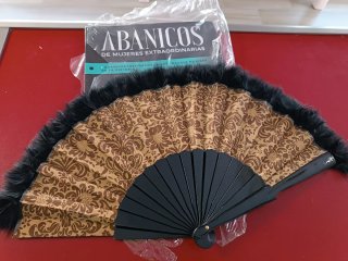 Abanico Colección con Plumas