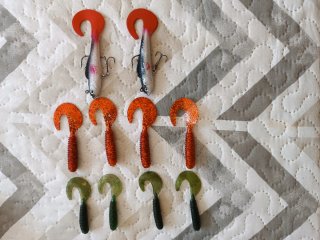 Lote de vinilos de pesca