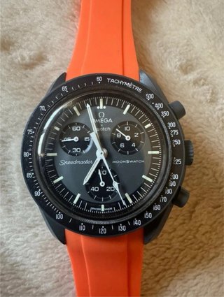 Omega x Swatch MoonSwatch Negro Naranja