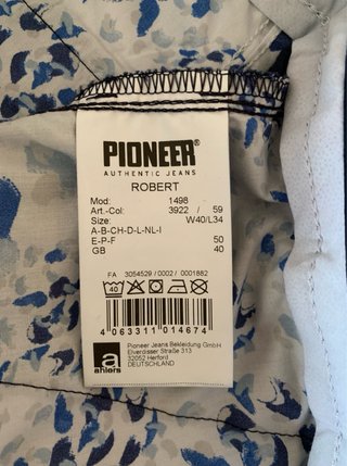 Pantalones Chinos Pioneer Robert Mod. 1498