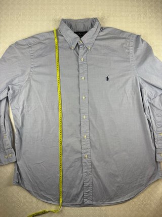 Camisa Ralph Lauren Manga Larga Azul Gris