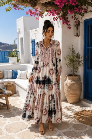 Vestido Ibicenco Multicolor Talla Única