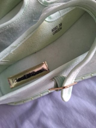 Scarpe da donna piatte verde menta