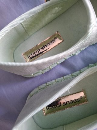 Scarpe da donna piatte verde menta