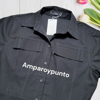 Vestido negro Mango