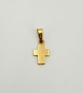 Colgante Cruz de oro de 18k, 0.93 g.