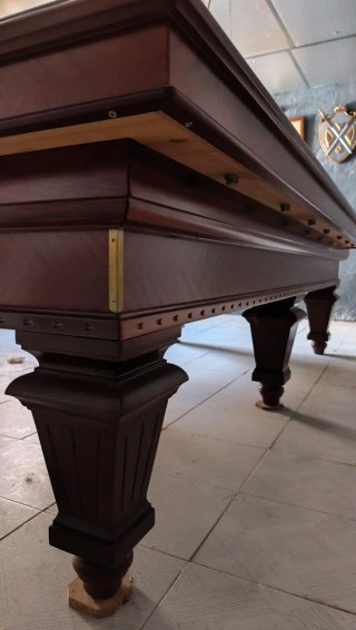 Mesa  billar frances fabricada en madera de caoba