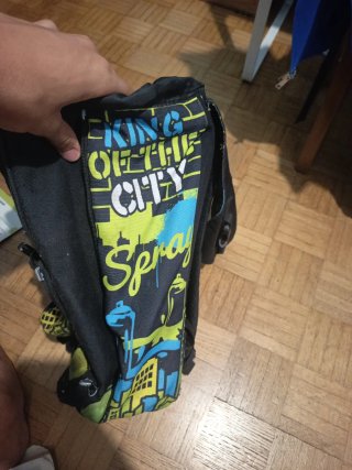 Zaino nero con stampa King of the Hill