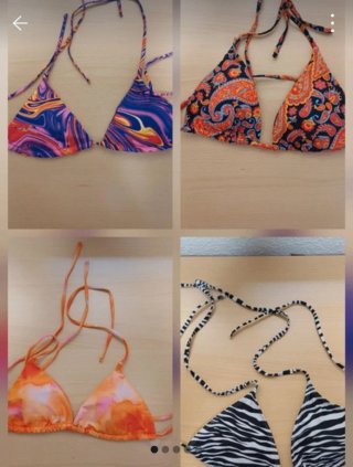 Lote de 4 partes superior del Bikini multicolor