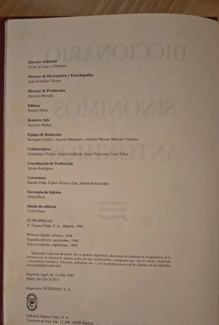 Diccionario -Sinonimos y Antónimos