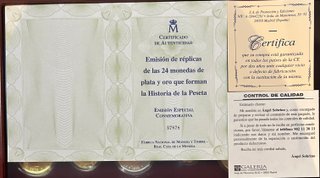 Colección 24 MONEDAS HISTORIA DE LA PESETA (FNMT)