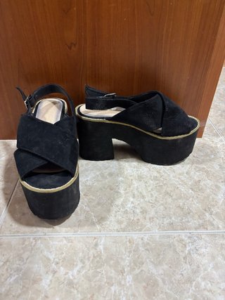 Sandalias de plataforma negras