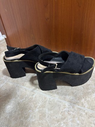 Sandalias de plataforma negras