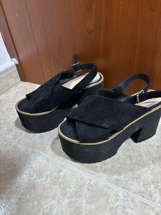 Sandalias de plataforma negras