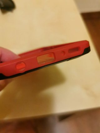 Funda móvil Fuda negra y roja Huawei P30