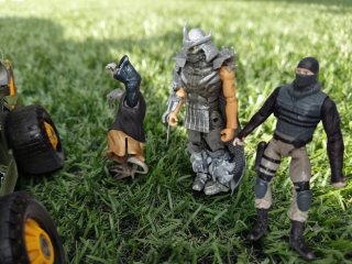 Figure Tartarughe Ninja + Veicolo
