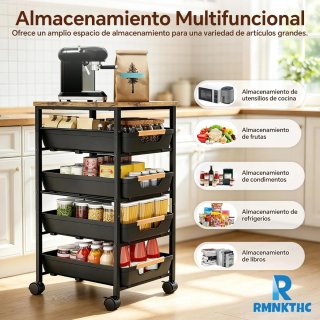 Carro Cocina 5 Estantes con Ruedas