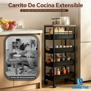 Carro Cocina 5 Estantes con Ruedas