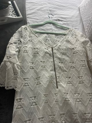Vestido Pedro del Hierro blanco encaje