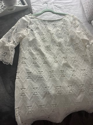 Vestido Pedro del Hierro blanco encaje