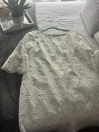 Vestido Pedro del Hierro blanco encaje