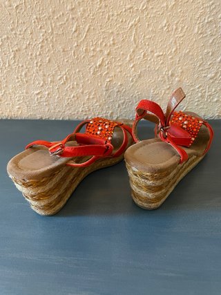 Sandalias Naranjas con pedreria