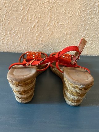 Sandalias Naranjas con pedreria