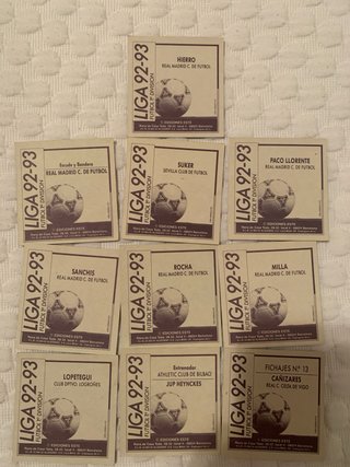 Cromos Fútbol Liga Este 92/93