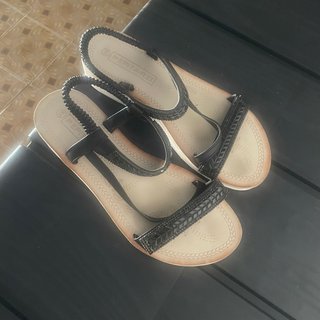 Sandali donna n.39 beige e nero