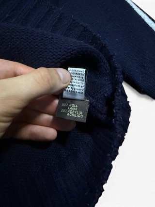 Dolce & Gabbana Ribbed HalfZip Stripe Knit Sweater