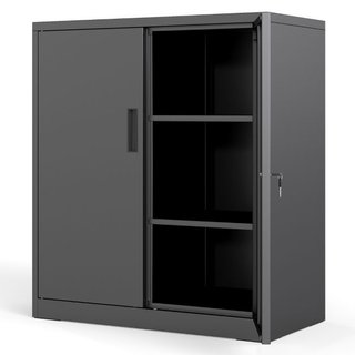 Armario de metal con 2 puertas y cerradura para ga