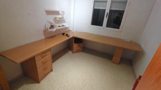 Escritorio de esquina de madera