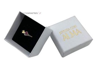 anillo oro 18k con piedra con circonita,rubi t. 15 (17,52 mm)